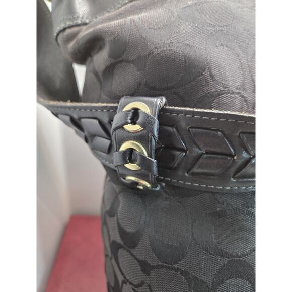 Coach Purse G0768-11438 BLEECKER Signature Series Leather Canvas Bucket Bag - Picture 8 of 16